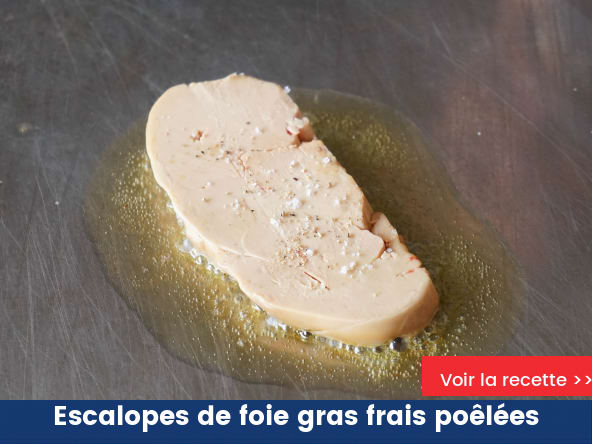 Escalopes de foie gras frais poêlées
